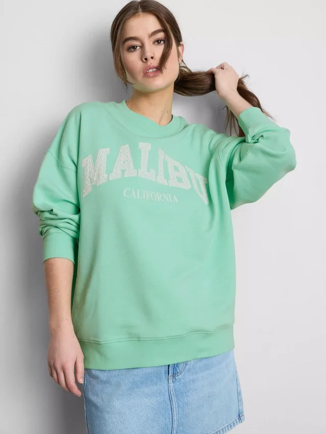 Oversized Malibu-genser med høyt bomullsinnhold