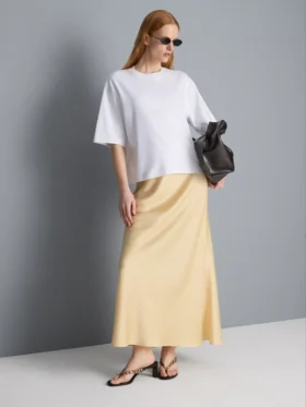 Oversized T-skjorte i bomull
