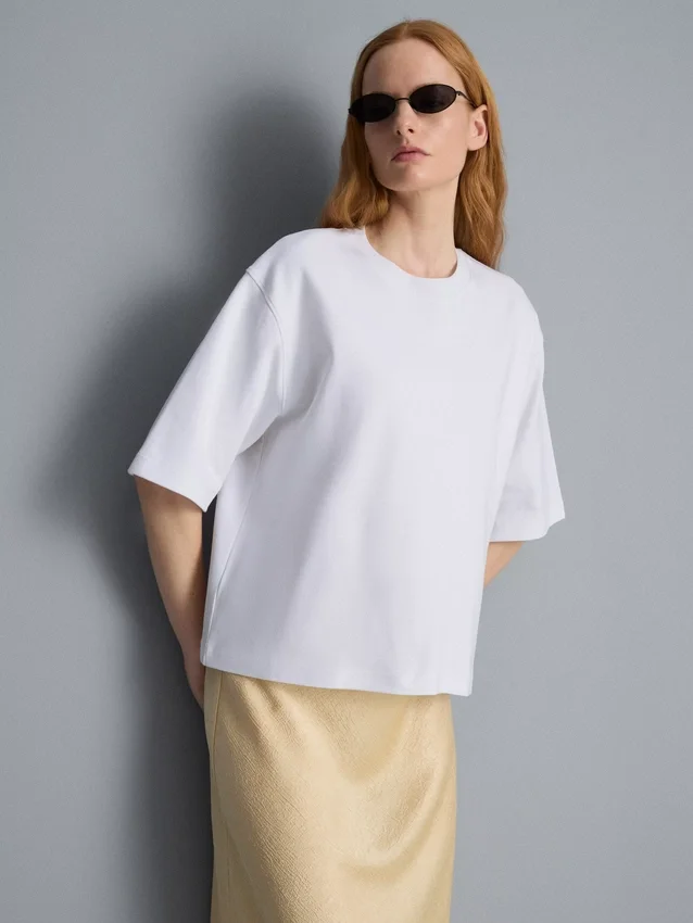 Oversized T-skjorte i bomull