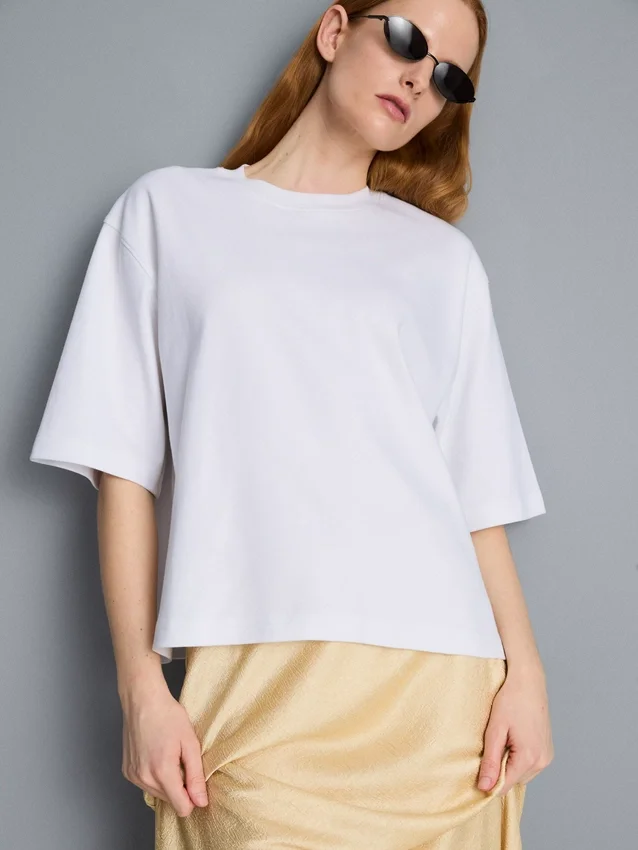 Oversized T-skjorte i bomull