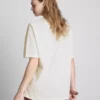 Oversized T-skjorte i bomull i gammeldags stil