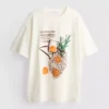 Oversized T-skjorte i bomull i gammeldags stil
