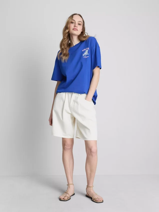 Oversized T-skjorte med Soleil-trykk