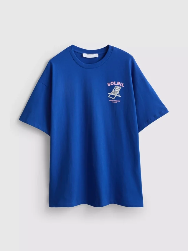 Oversized T-skjorte med Soleil-trykk