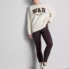 Oversized treningsgenser i bomullsrik blanding