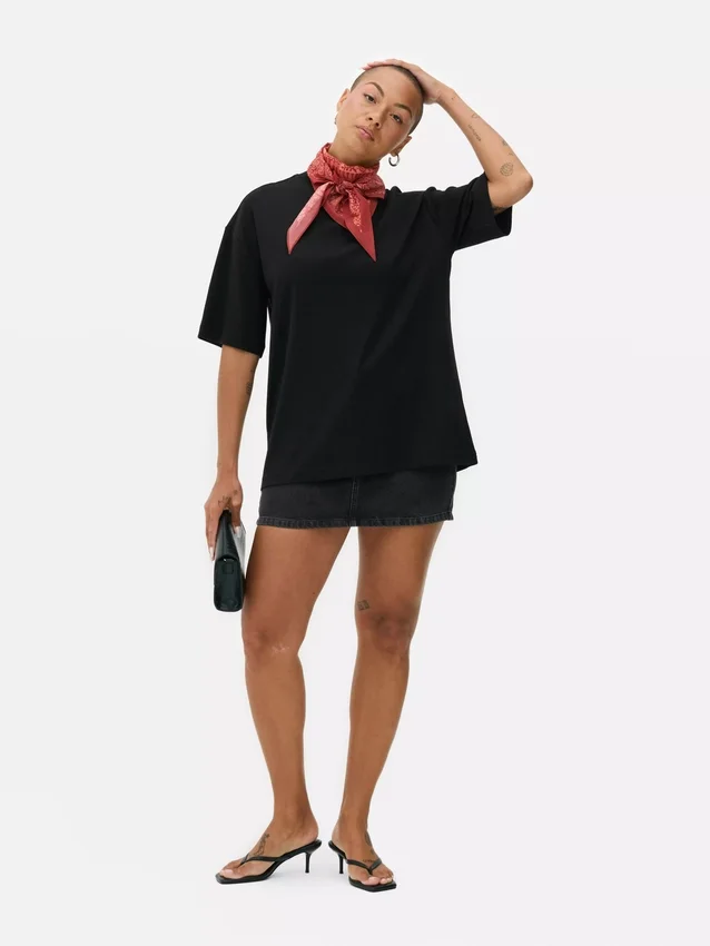 Oversized, uunnværlig jersey-T-skjorte