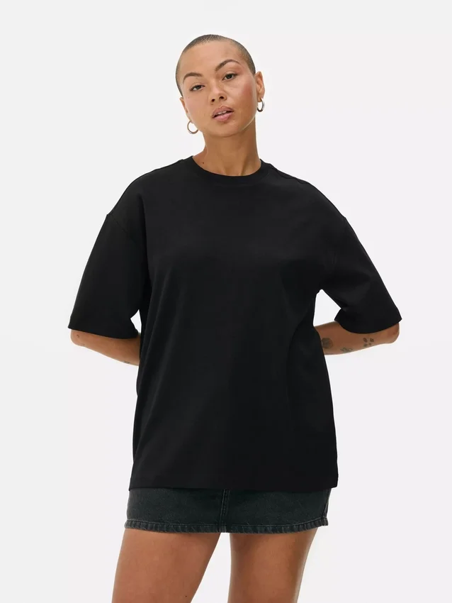 Oversized, uunnværlig jersey-T-skjorte