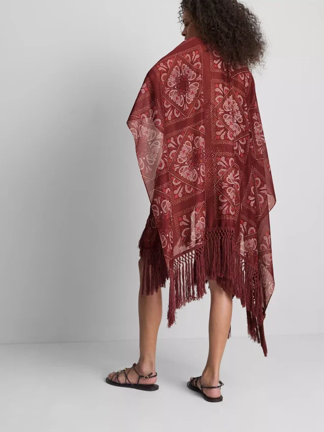 Paisley-kappe med frynser