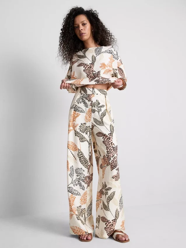 Palazzobukser med trykk