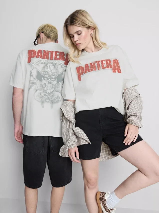 Pantera-T-skjorte med grafisk motiv