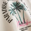 Paradise Beach-skjorte med grafisk trykk