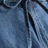 Paula Echevarría bomullsrik denim med vide ben