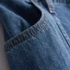 Paula Echevarría bomullsrik denim med vide ben