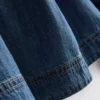 Paula Echevarría denim-top med puffermmer