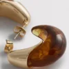 Paula Echevarría dråpeformede hoop-øreringer i resin