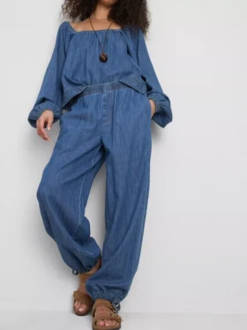 Paula Echevarría harembukser i bomullsrik denim