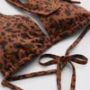 Paula Echevarría leopardmønstret bikinitopp med halterneck