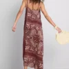 Paula Echevarría paisley-midi-kjole i søyleform