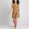 Paula Echevarría plisserte bermudashorts