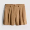 Paula Echevarría plisserte bermudashorts