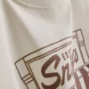 Peanuts Snoopy bomulls-T-skjorte i café-stil