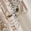 Peanuts Snoopy bomulls-T-skjorte i café-stil