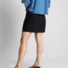 Plisserte shorts i linblanding
