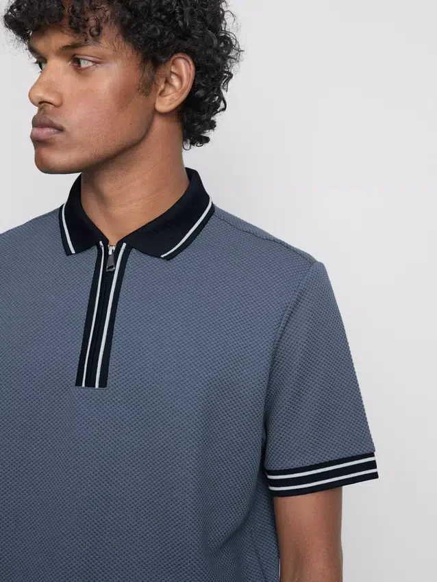 Polo-skjorte med struktur