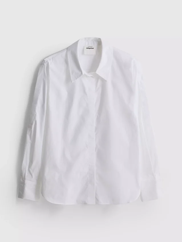 Poplin-skjorte med justerbar passform