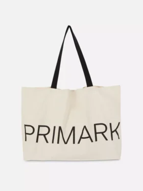 Primark grafisk tote i kanvas