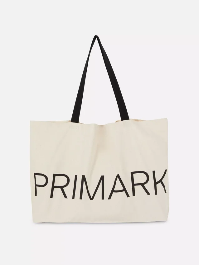 Primark grafisk tote i kanvas