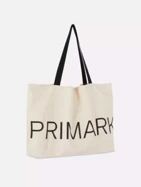 Primark grafisk tote i kanvas