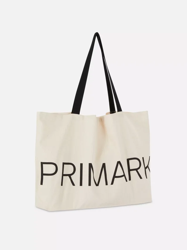 Primark grafisk tote i kanvas