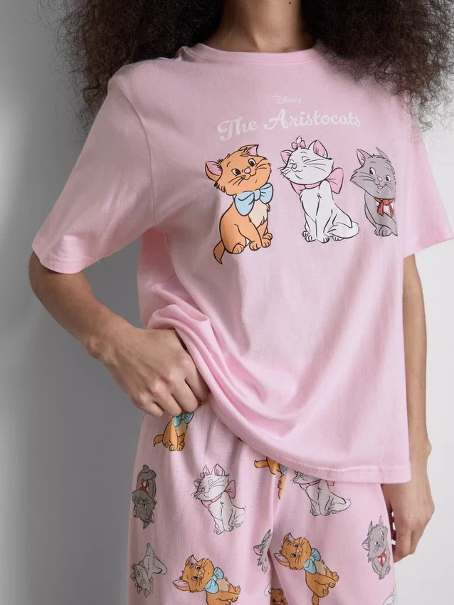 Pysjamaser i bomull med Disneys «The Aristocats»