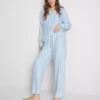 Pysjamaser i twill i boyfriend-stil