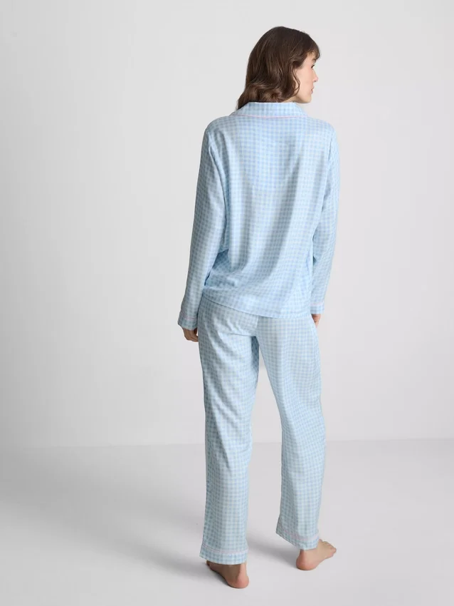 Pysjamaser i twill i boyfriend-stil