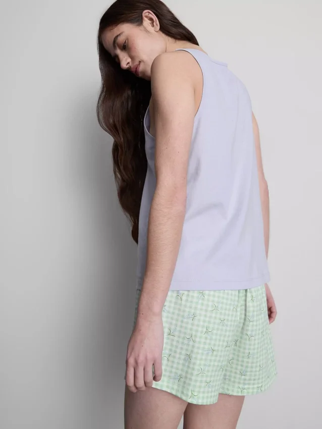 Pysjamaser med bomullstopp og shorts