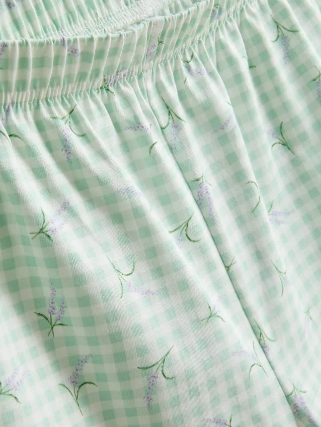 Pysjamaser med bomullstopp og shorts