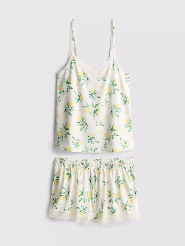 Pysjamaser med cami og shorts