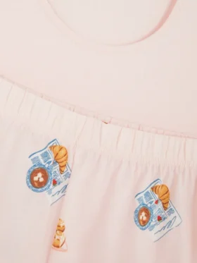 Pysjamaser med kort bomullsvest