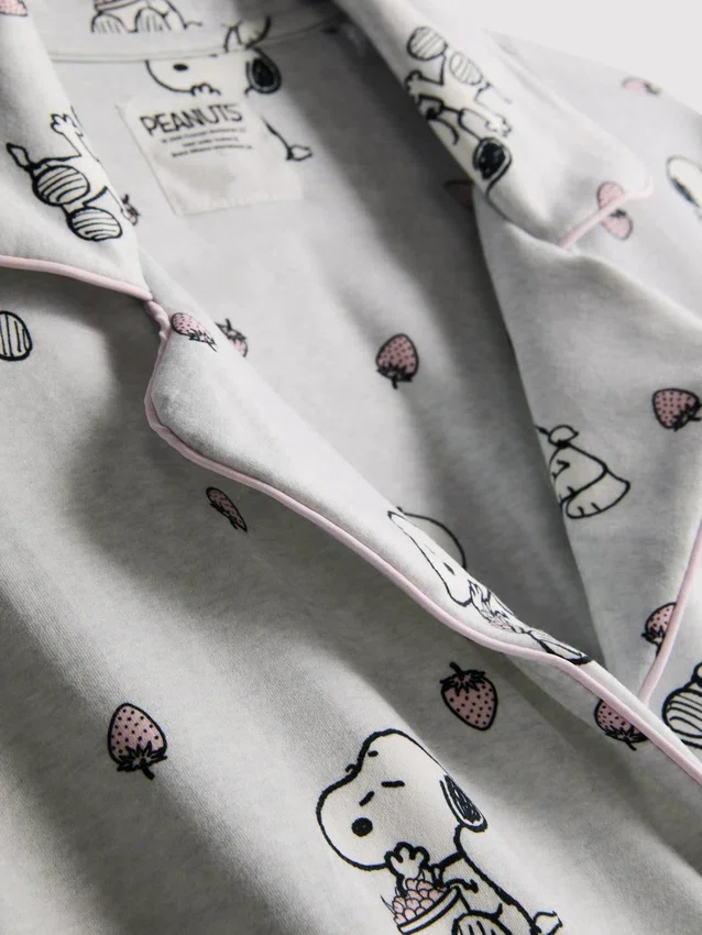 Pysjamaser med Snoopy-motiv i boyfriend-stil