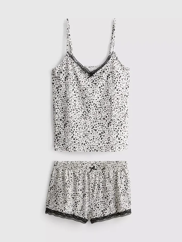 Pysjamaser med trykt cami-top og shorts