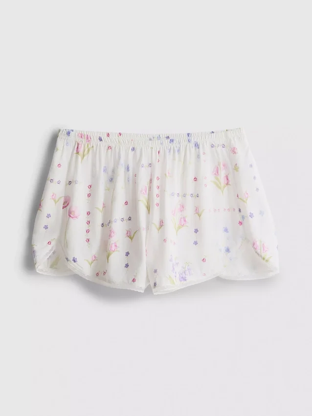 Pysjamaser-shorts med blomstermønster