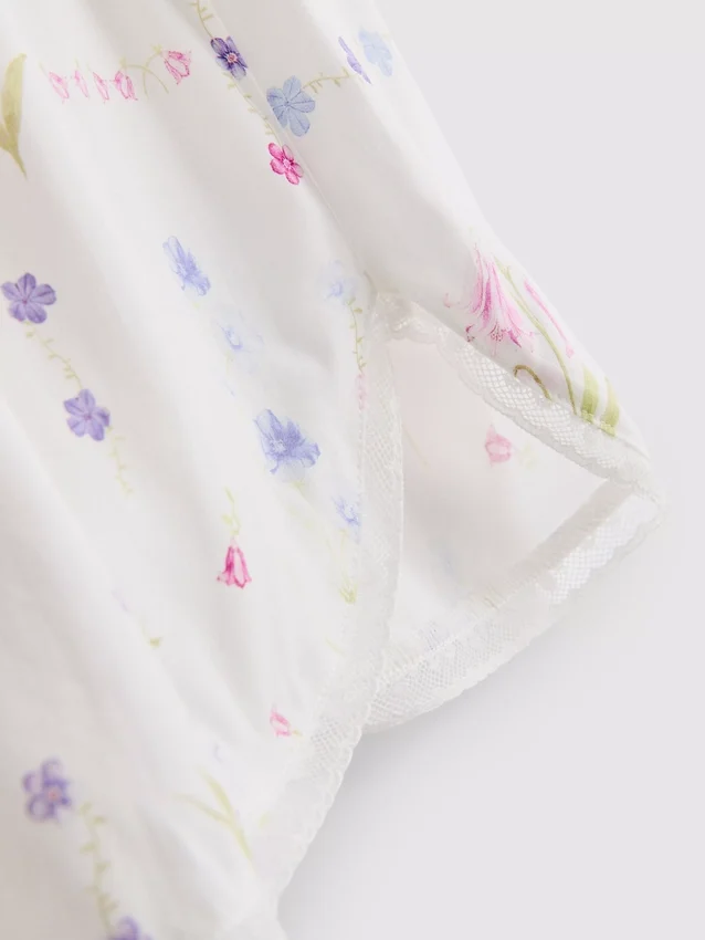 Pysjamaser-shorts med blomstermønster