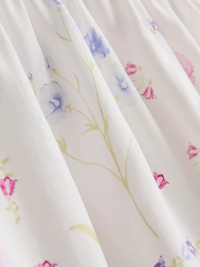 Pysjamaser-shorts med blomstermønster