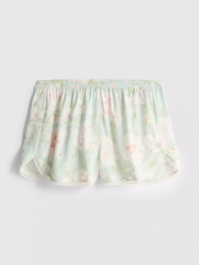 Pysjamaser-shorts med blomstertrykk