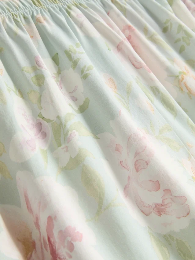 Pysjamaser-shorts med blomstertrykk