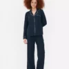 Pysjamassett i jersey med lange ermer i boyfriend-stil