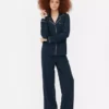 Pysjamassett i jersey med lange ermer i boyfriend-stil
