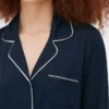 Pysjamassett i jersey med lange ermer i boyfriend-stil